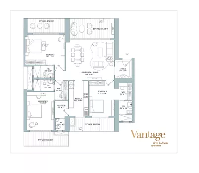 4.5BHK Floor Plan of Trehan IRIS Omara